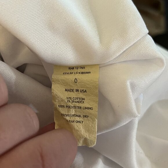 Y2K Poleci Mini Pencil Skirt White 0 - Picture 3 of 6